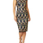 Claire Navy Embroidered Shift Dress