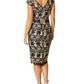Claire Navy Embroidered Shift Dress