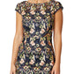 Claire Navy Embroidered Shift Dress