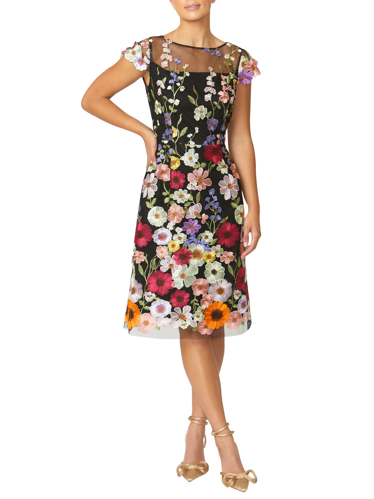 Dahlia Floral A-Line Dress