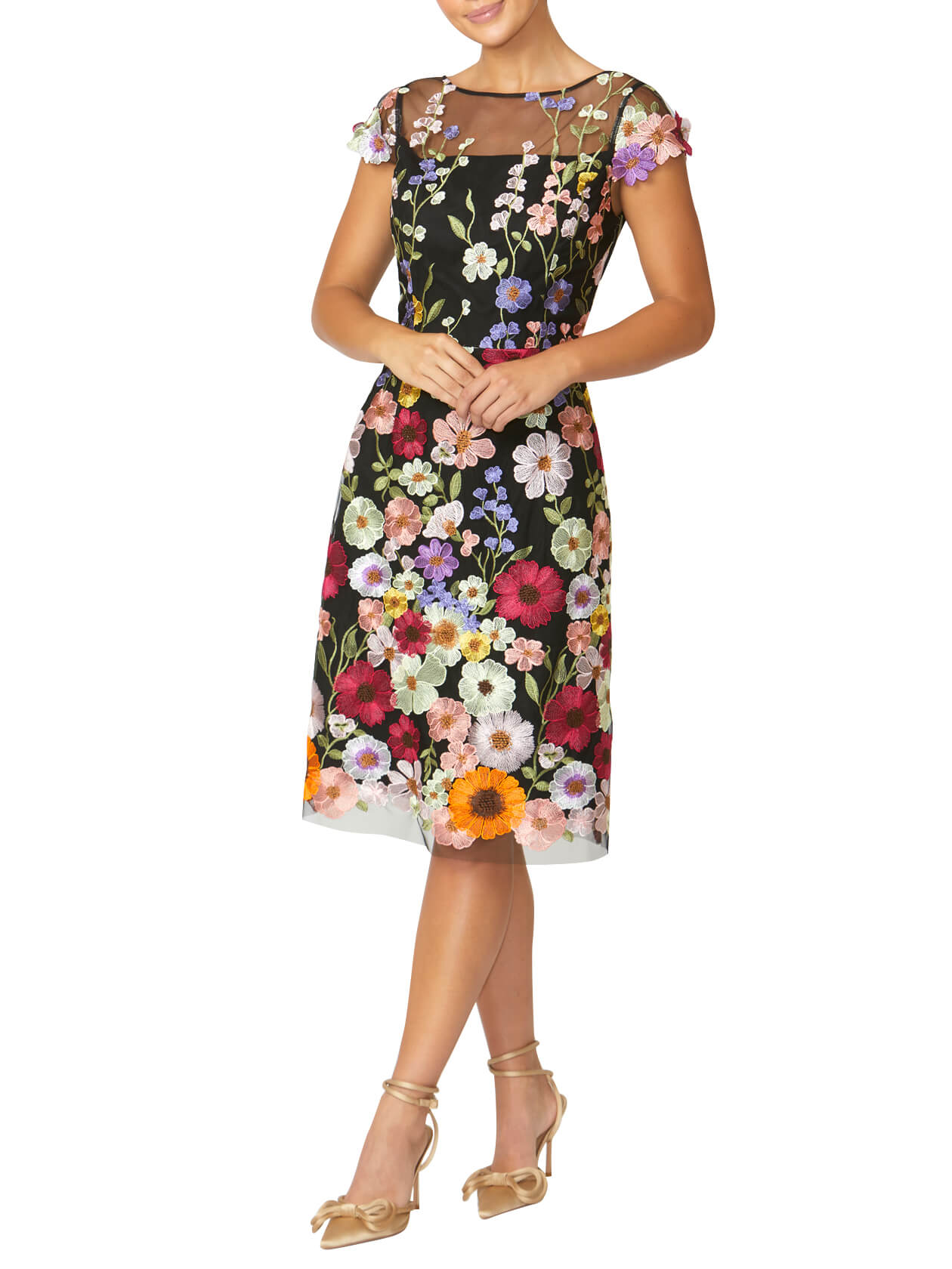 Dahlia Floral A-Line Dress