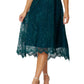 Women's Embroidered Fit & Flare A-Line Dress in Green
