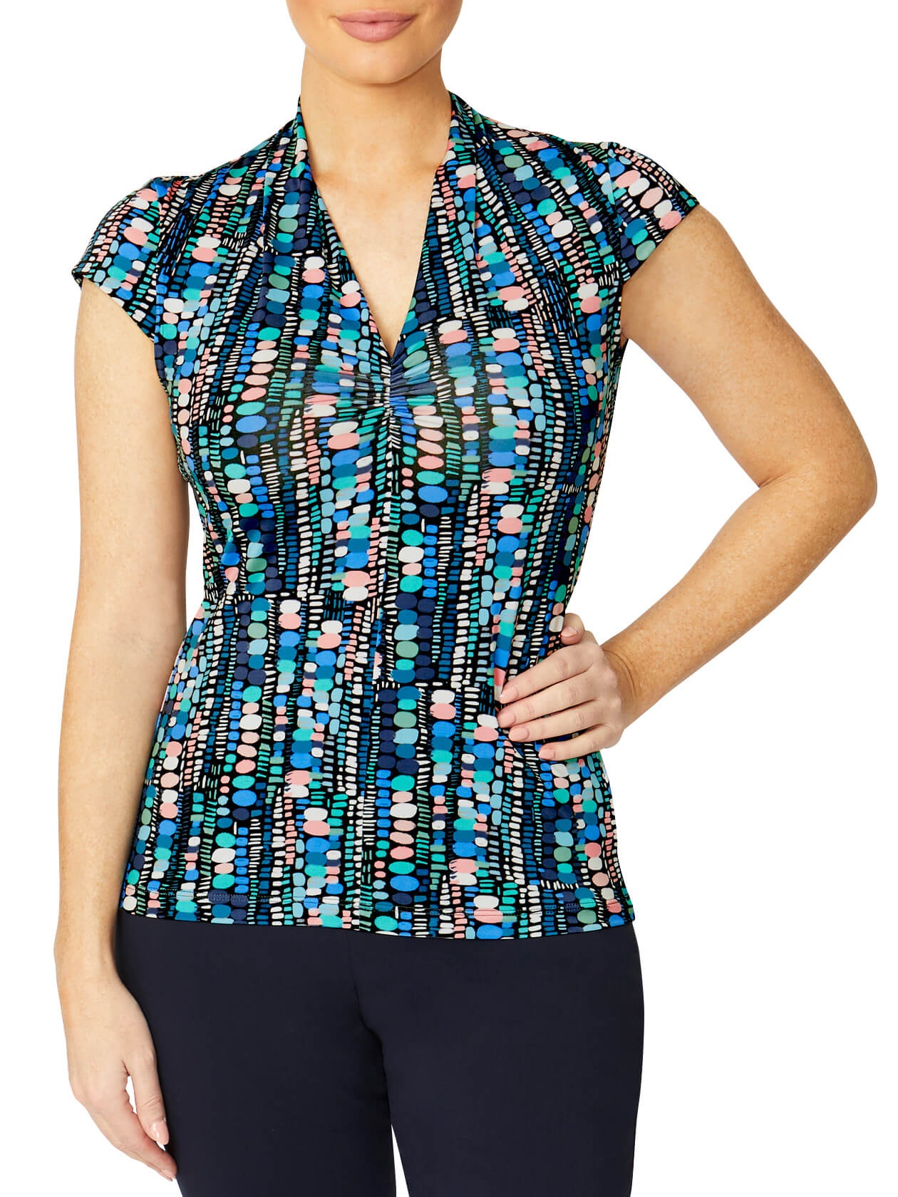 Cora Ocean Spot Jersey Top