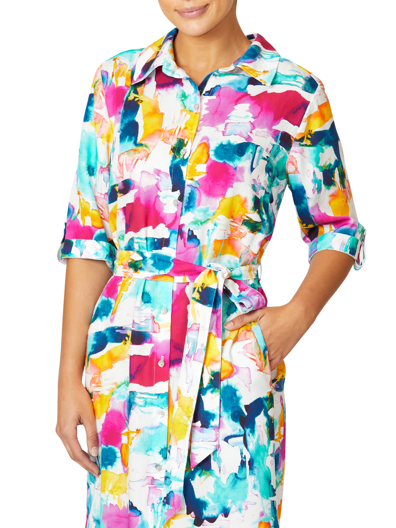 Letty Watercolour Shirtdress