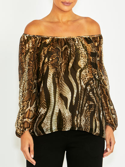 Ena Snake Silk Blouse