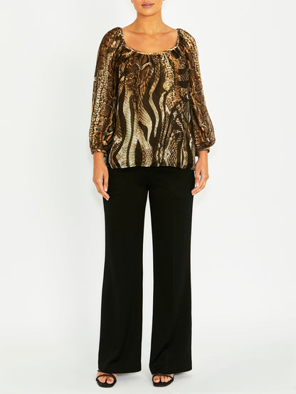 Ena Snake Silk Blouse