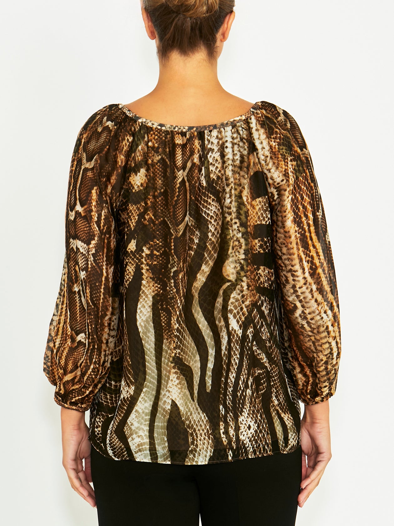Ena Snake Silk Blouse