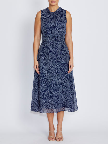 Ophelia Navy Dot Dress