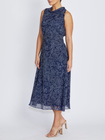 Ophelia Navy Dot Dress