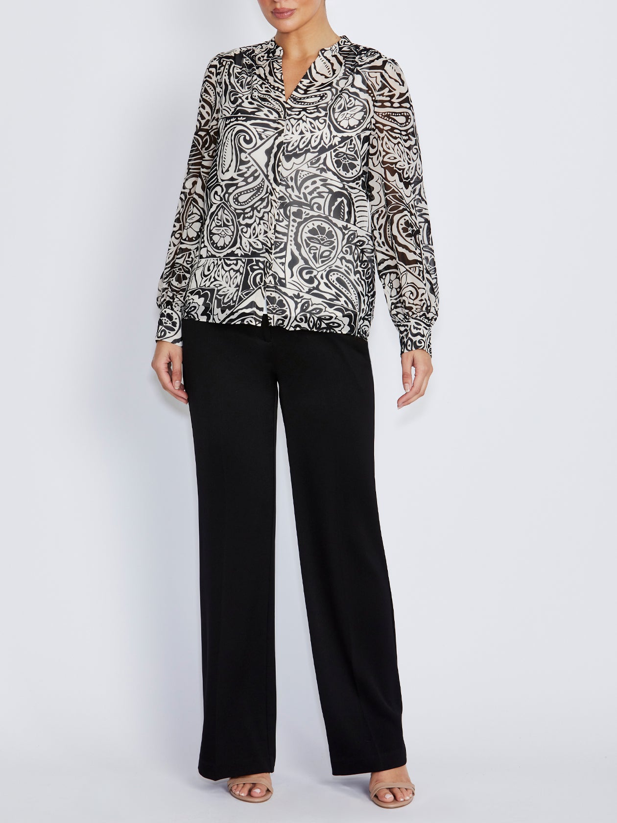 Alice Black Ivory Paisley Blouse