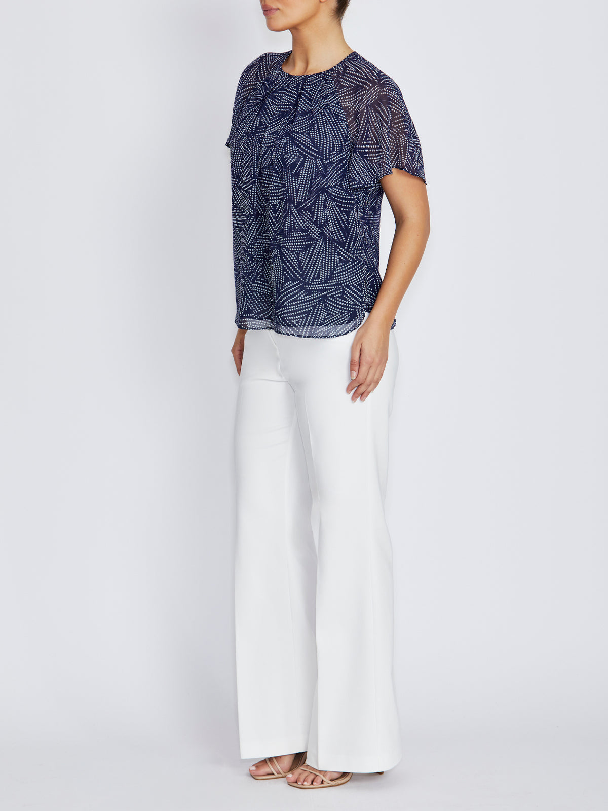 Aldina Navy Dot Blouse