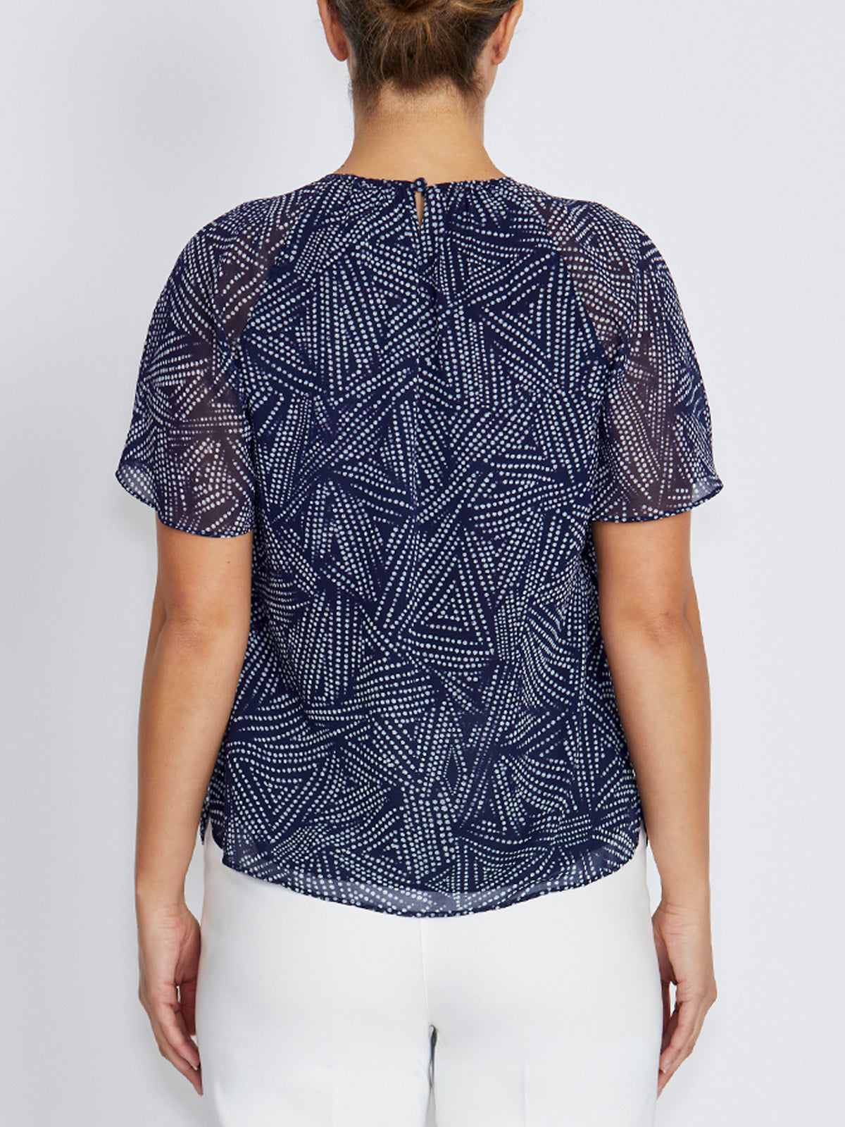Aldina Navy Dot Blouse