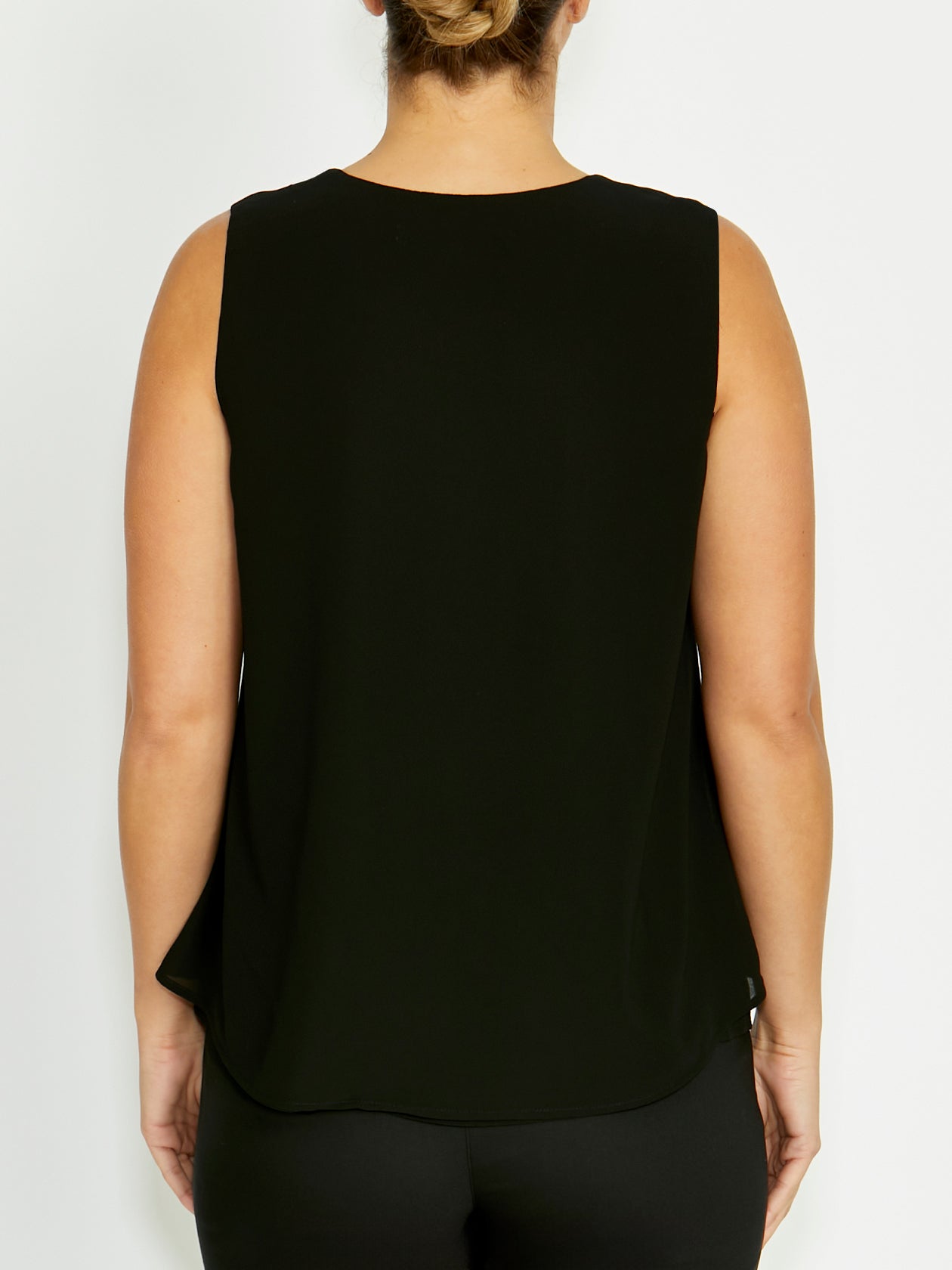 Mia Black Chiffon Top