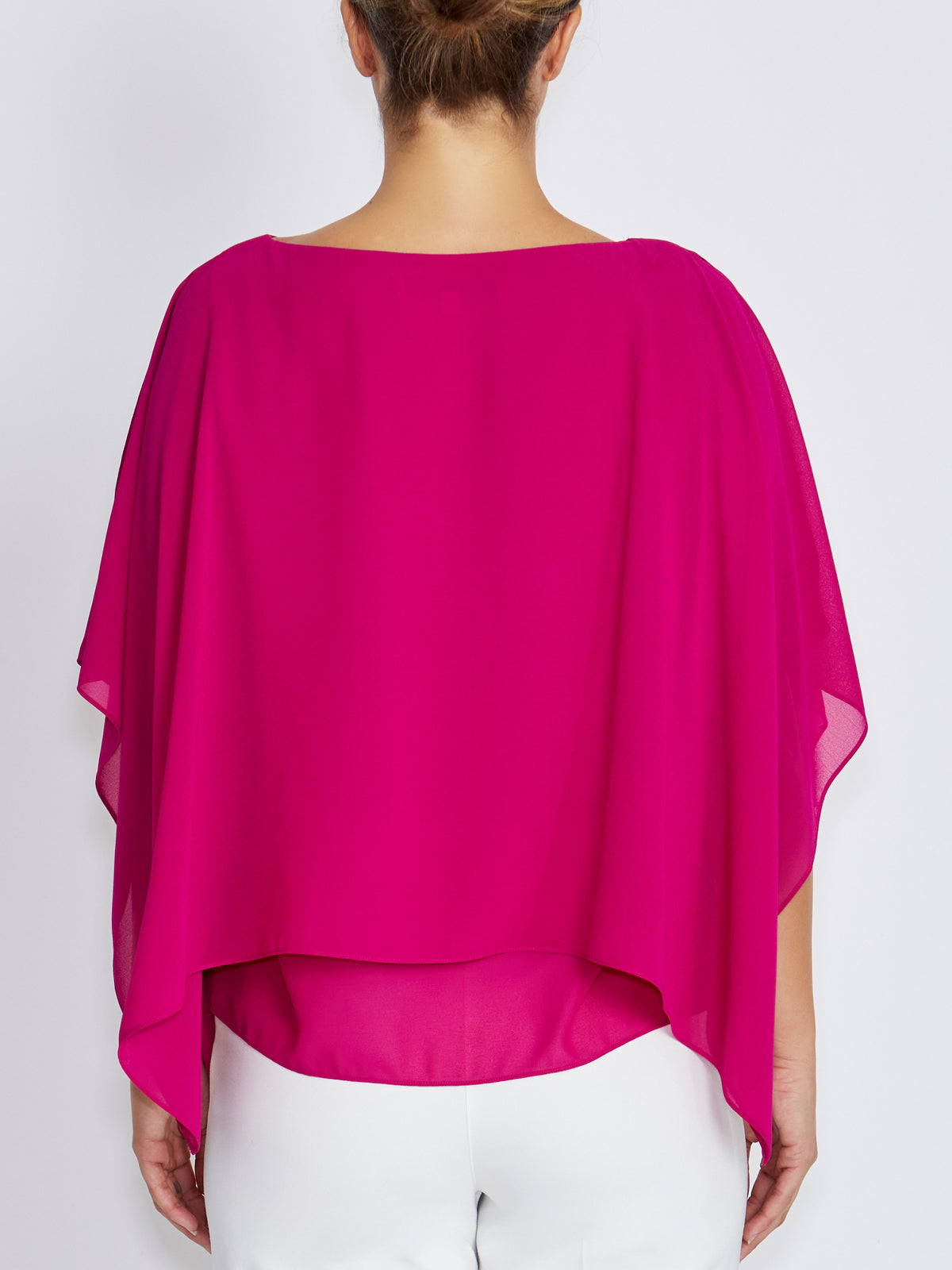 Silvana Magenta Chiffon Top