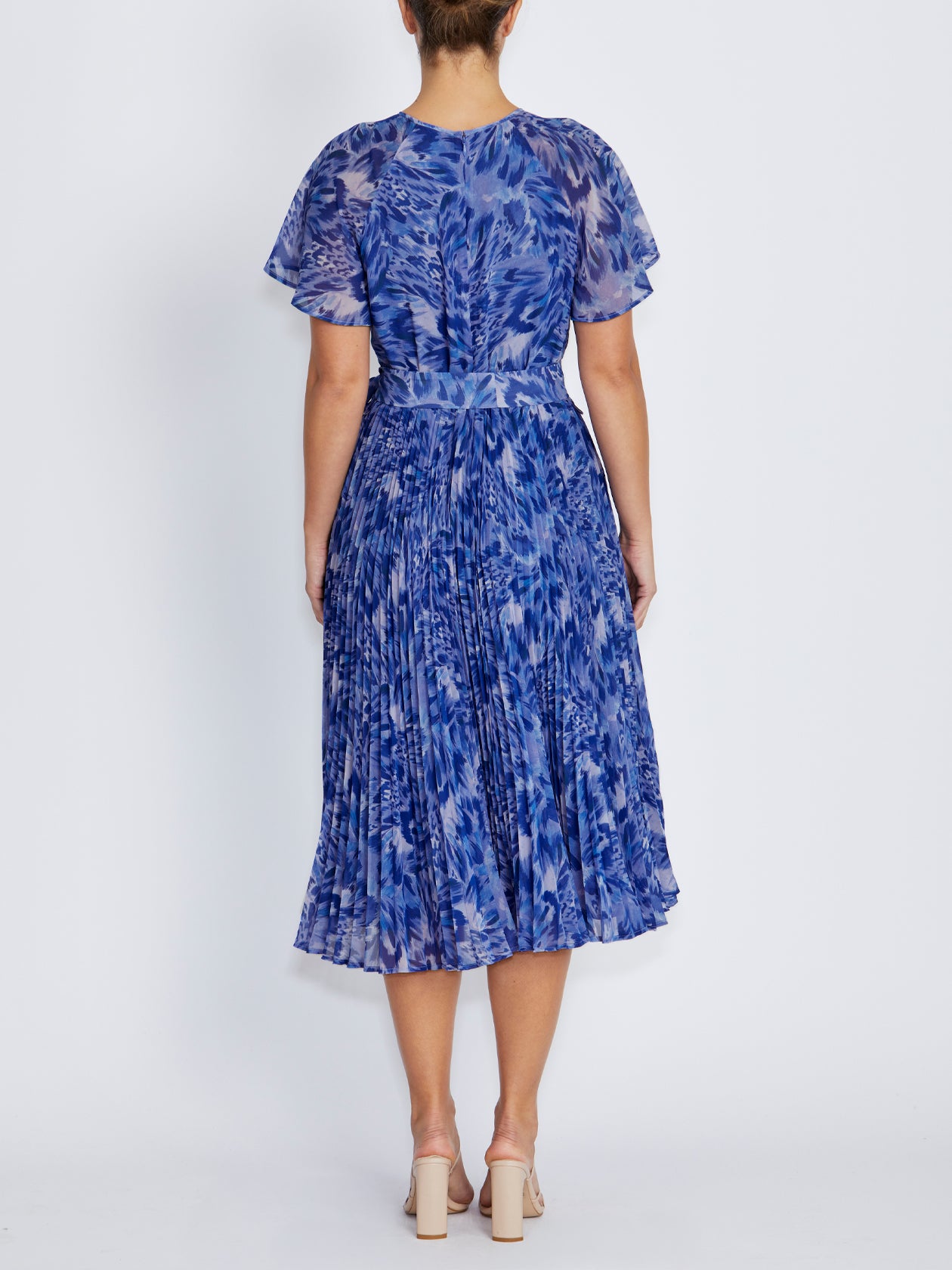 Aldina Periwinkle Pleated Dress