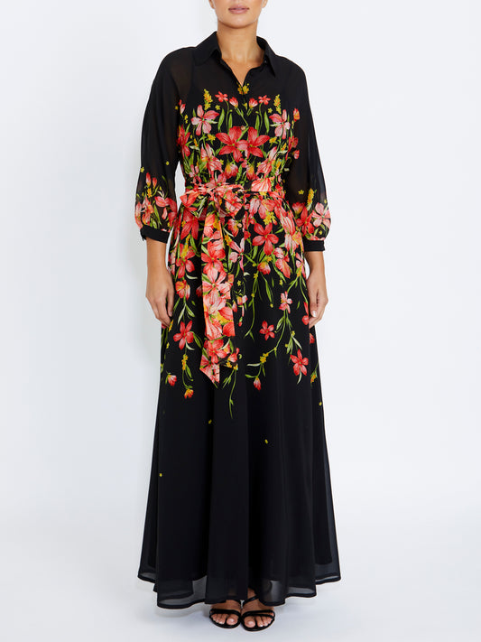 Laina Autumn Chiffon Gown
