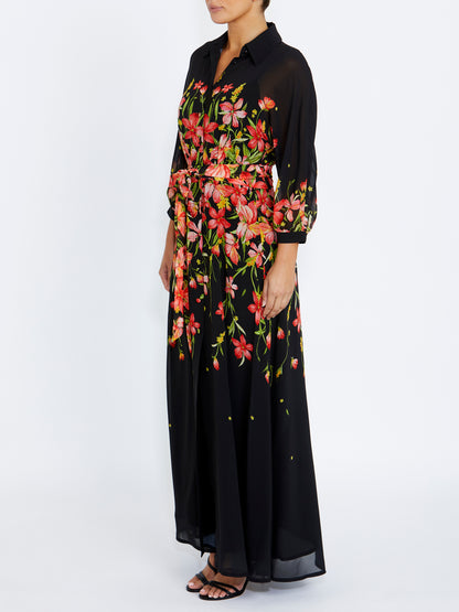 Laina Autumn Chiffon Gown