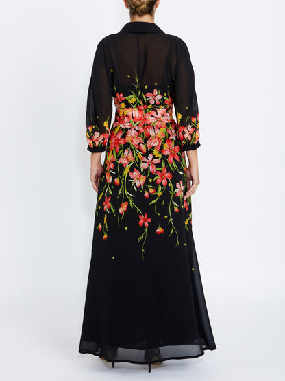 Laina Autumn Chiffon Gown