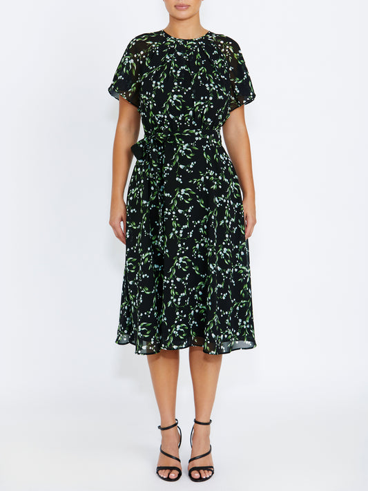 Women's Chiffon Midi Length Dress | Ainara
