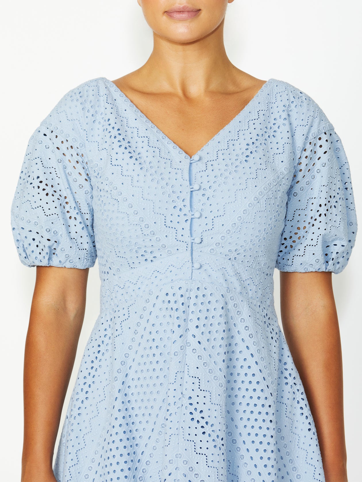 Women's Cotton Easy Fit Dress in Blue | Millie