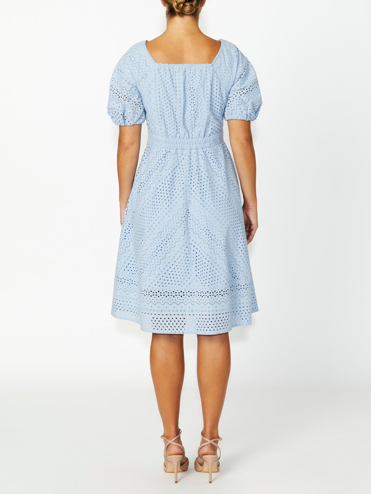 Women's Cotton Easy Fit Dress in Blue | Millie