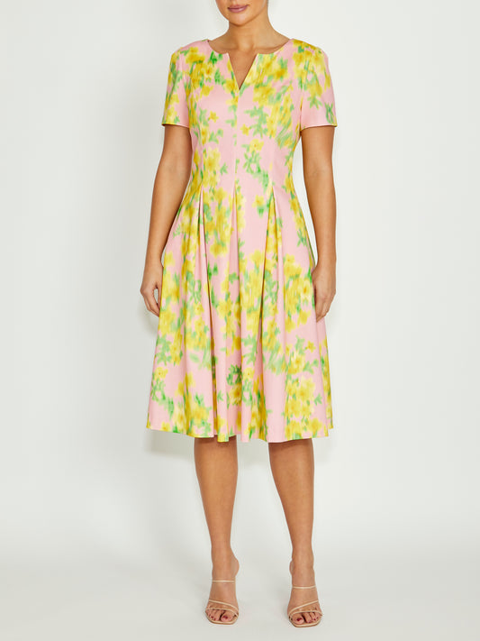 Alessandra Pink Floral Dress