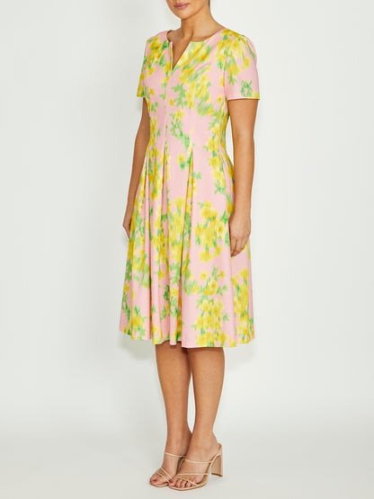 Alessandra Pink Floral Dress