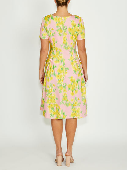 Alessandra Pink Floral Dress