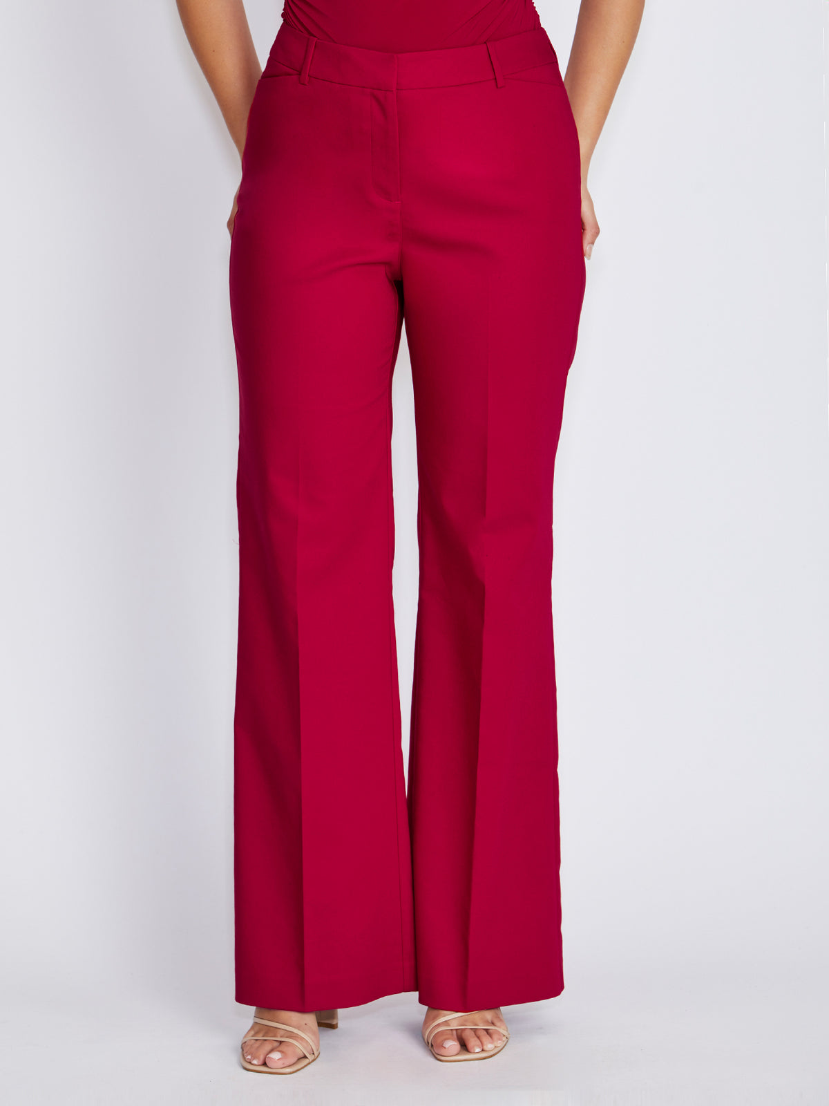 Sanchez Crimson Cotton Sateen Pant