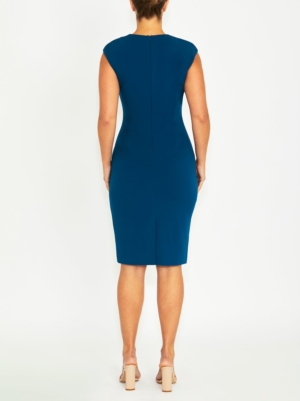 Selene Marine Crepe Dress