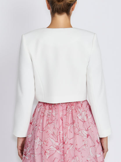 Bonita Ivory Crepe Bolero