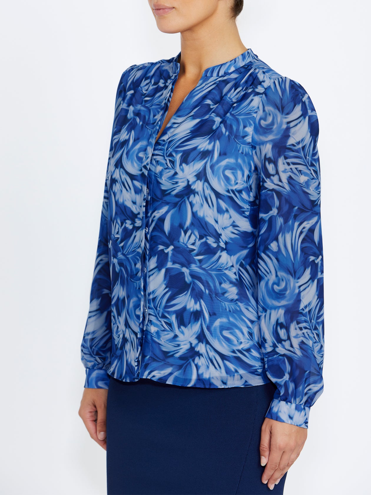 Ravina Blue Floral Blouse