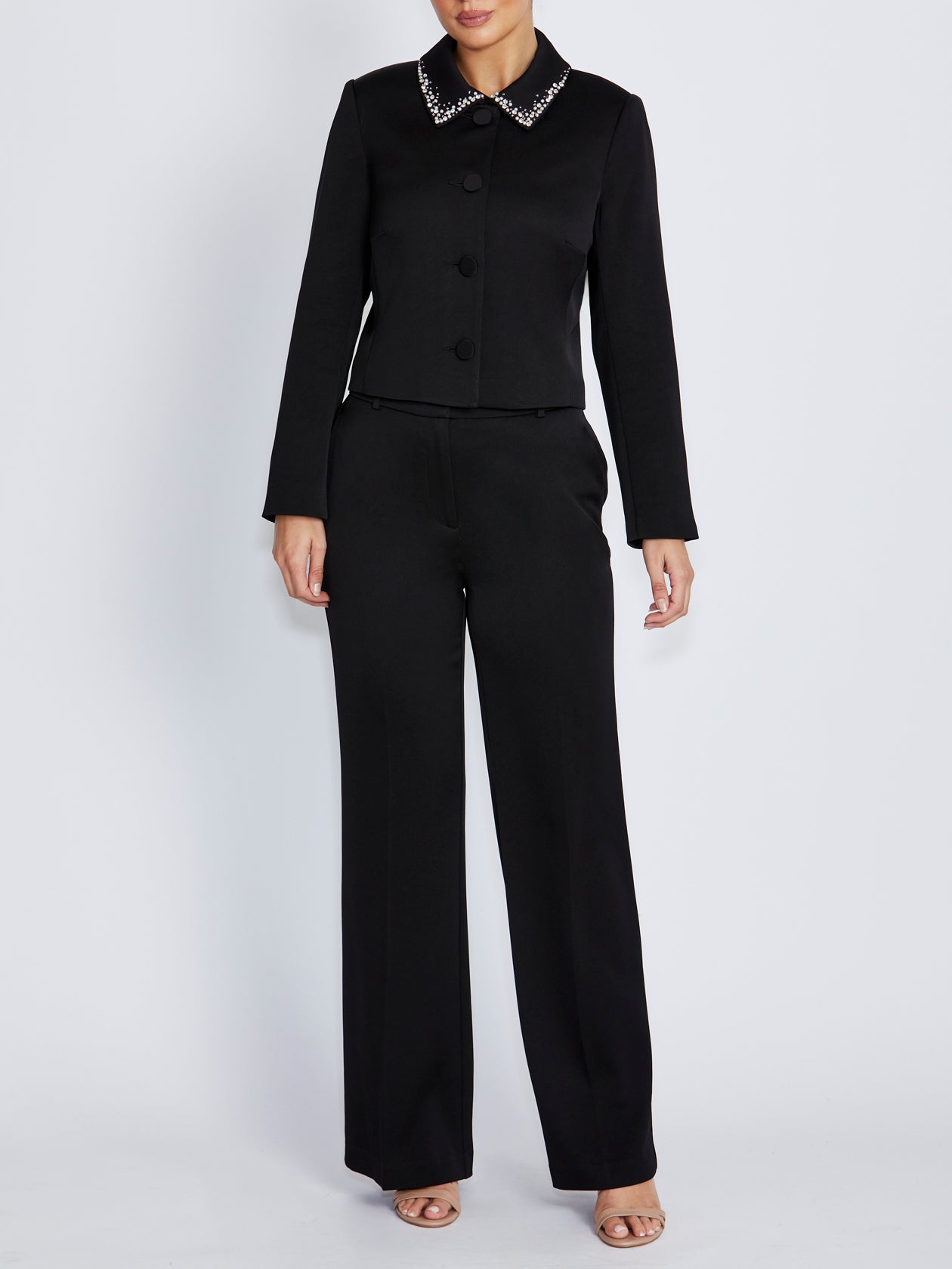 Sigrid Black Satin Jacket