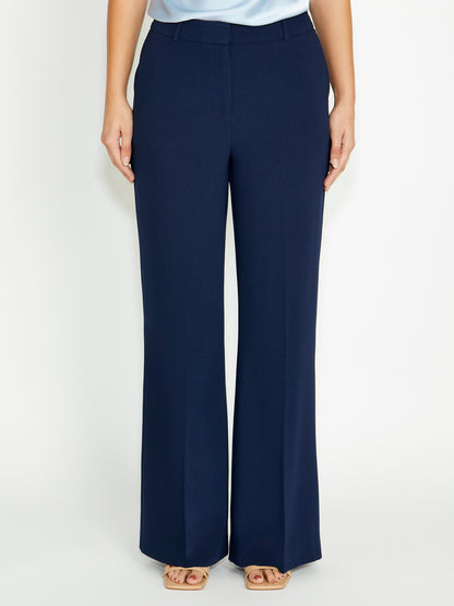 Women's Crepe Easy Fit Pant in Navy | Quinn