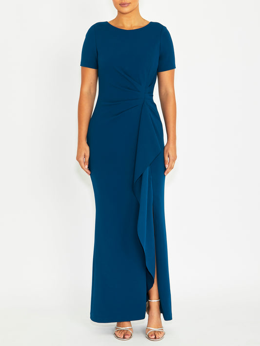 Solana Marine Crepe Gown