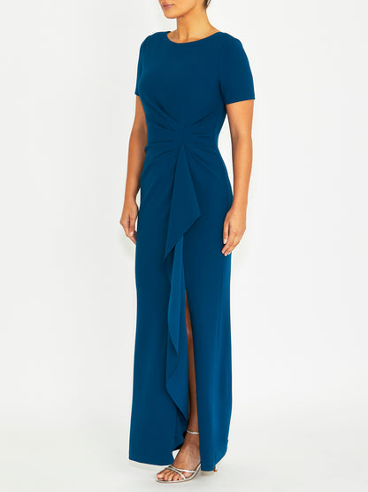 Solana Marine Crepe Gown