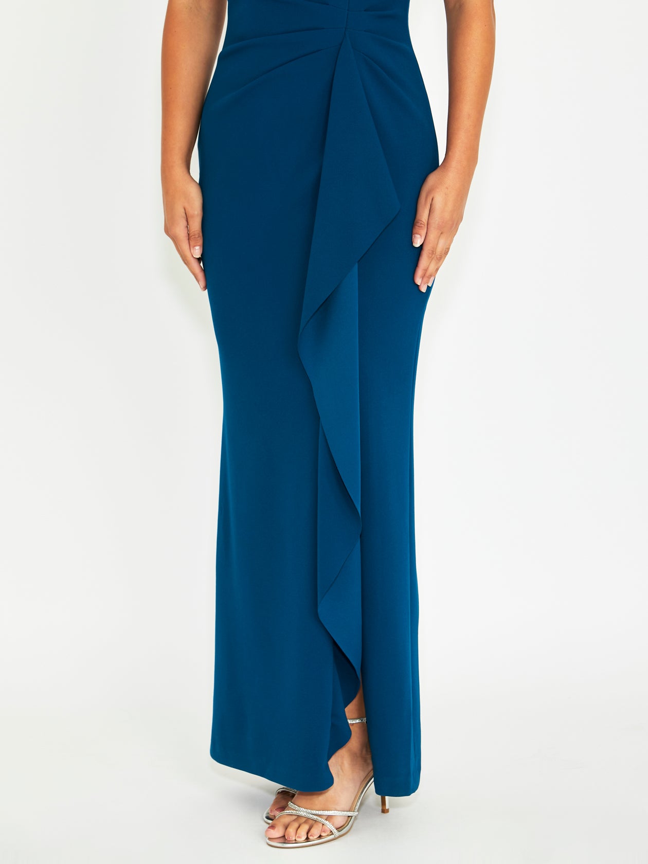 Solana Marine Crepe Gown