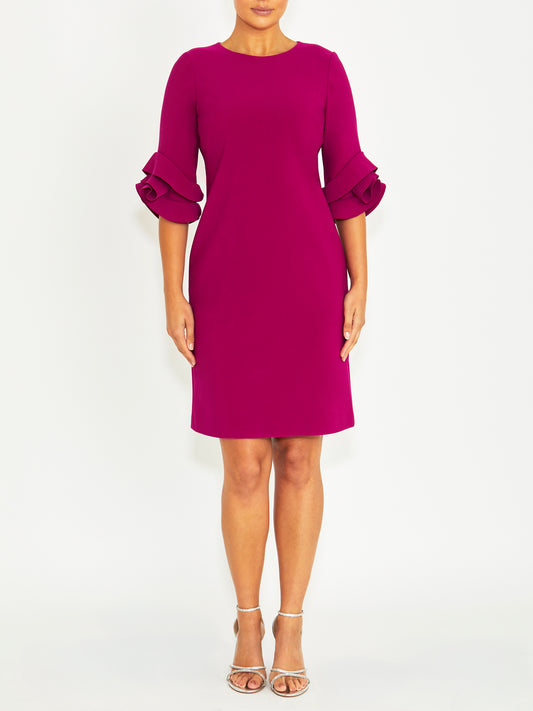 Rosie Magenta Crepe Dress