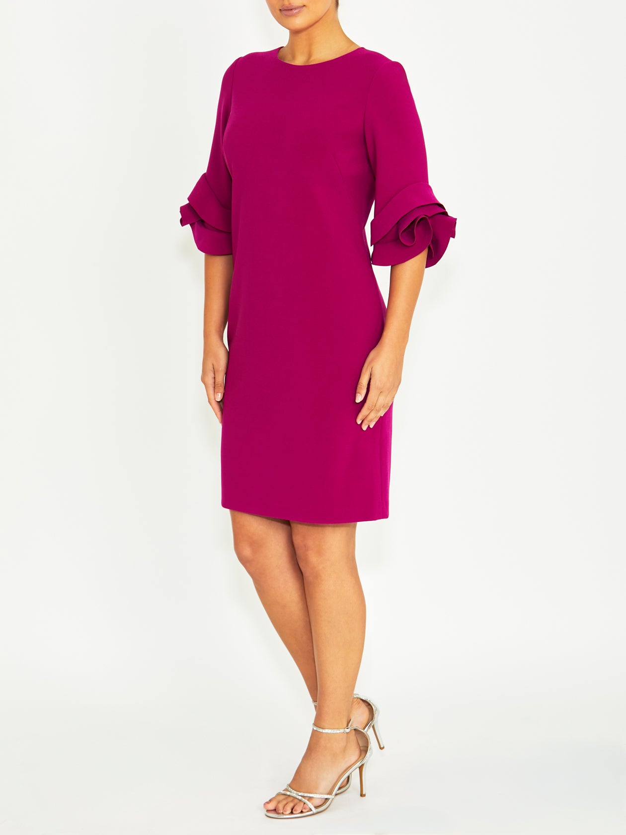 Rosie Magenta Crepe Dress