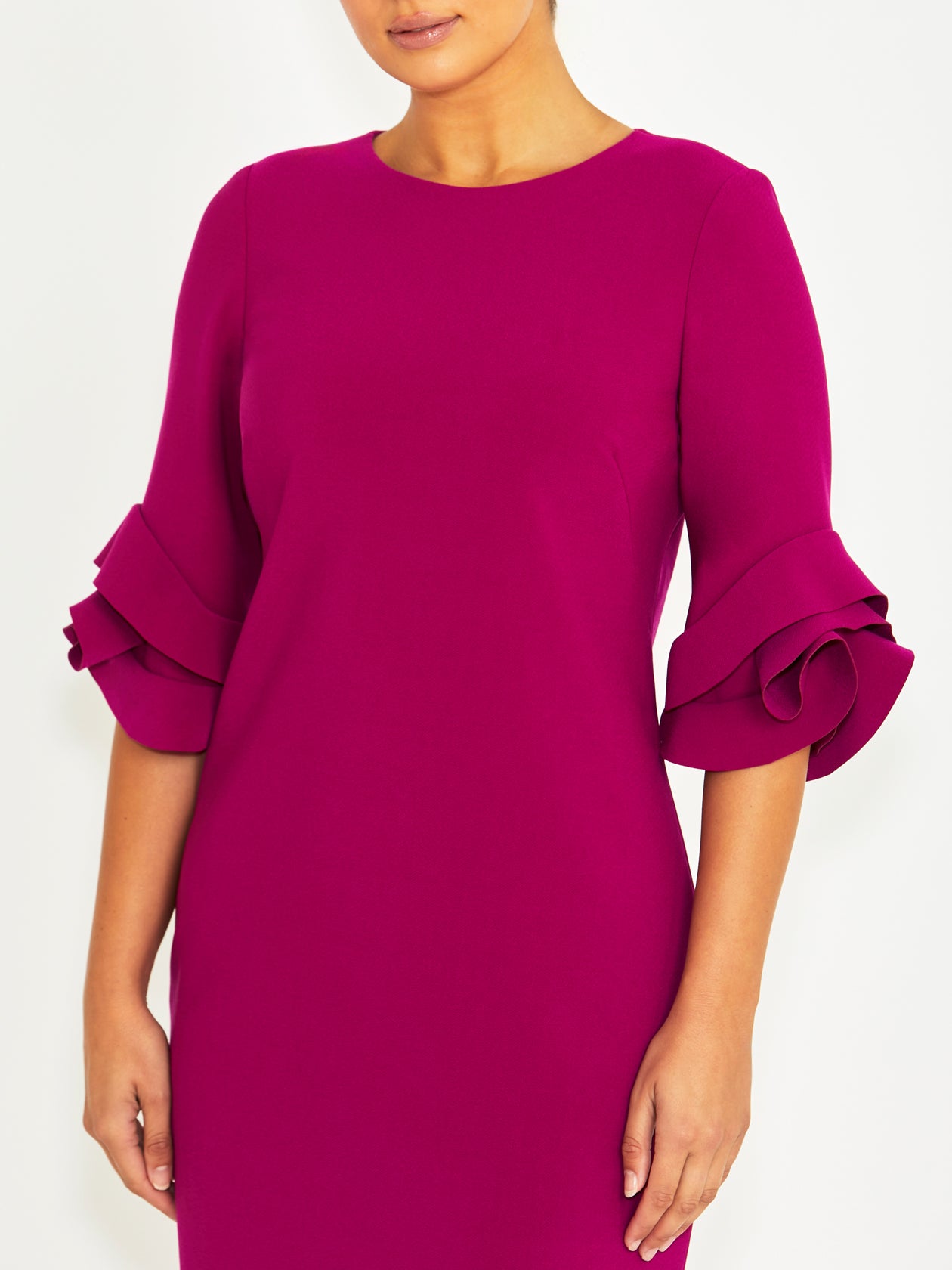 Rosie Magenta Crepe Dress