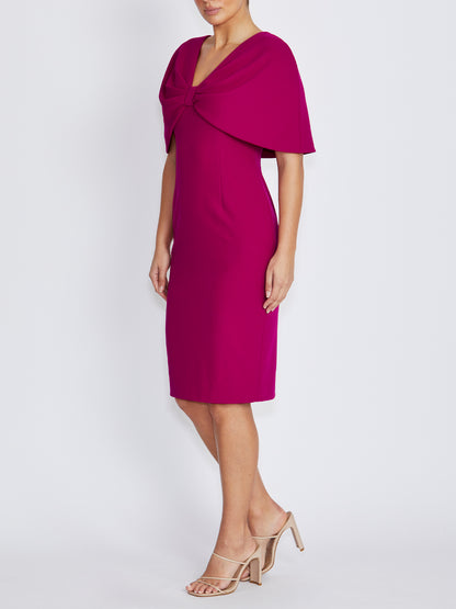 Amara Magenta Stretch Crepe Dress