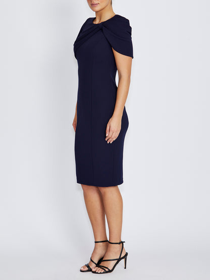 Juno Navy Stretch Crepe Dress