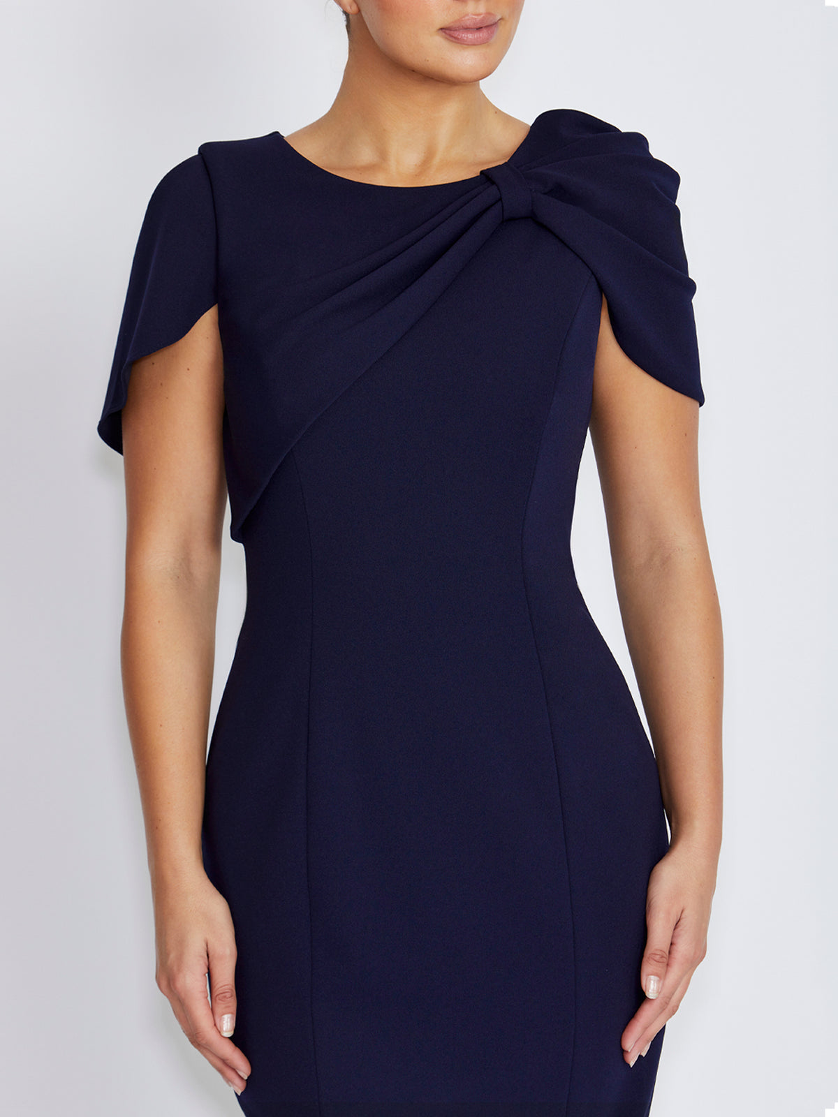 Juno Navy Stretch Crepe Dress