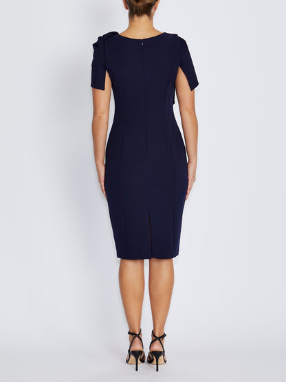 Juno Navy Stretch Crepe Dress