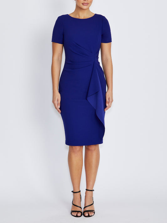 Solana Imperial Blue Stretch Crepe Dress