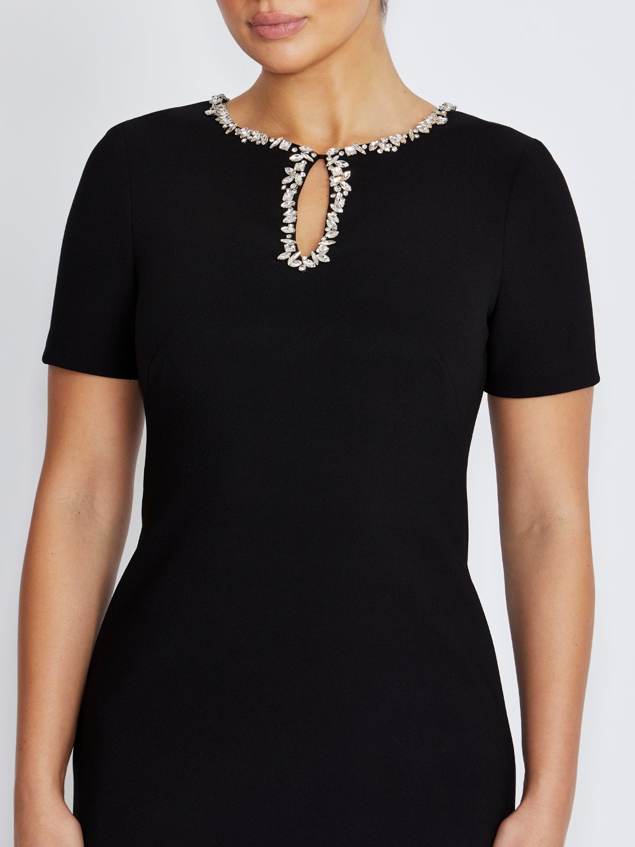 Cordelia Black Stretch Crepe Dress
