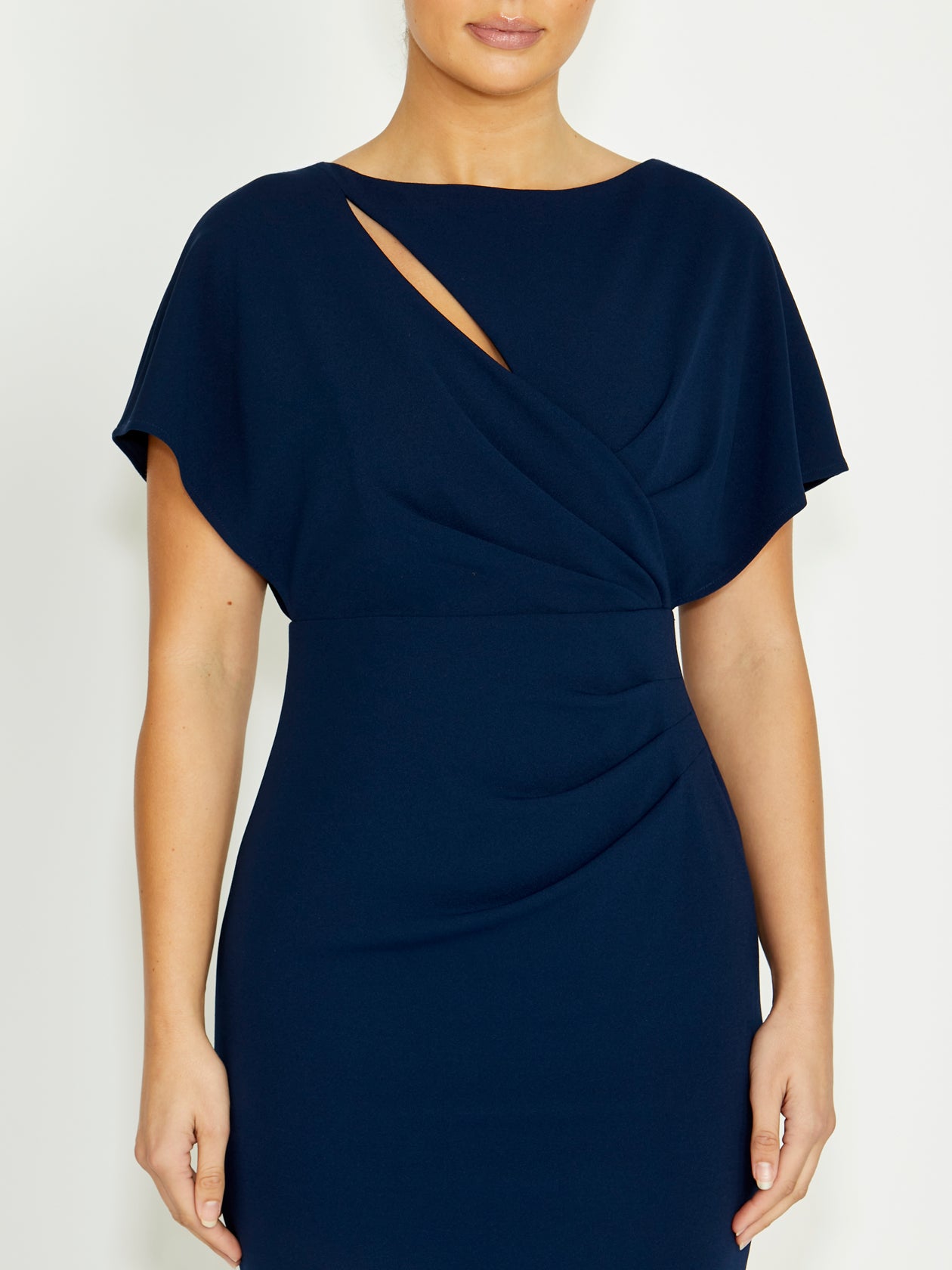 Women's Crepe Shift Dress in Navy | Alina Women's Crepe Shift Dress in Navy | Alina