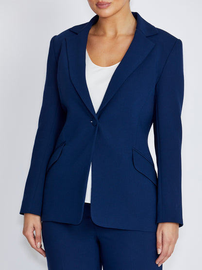 Lola Navy Crepe Jacket