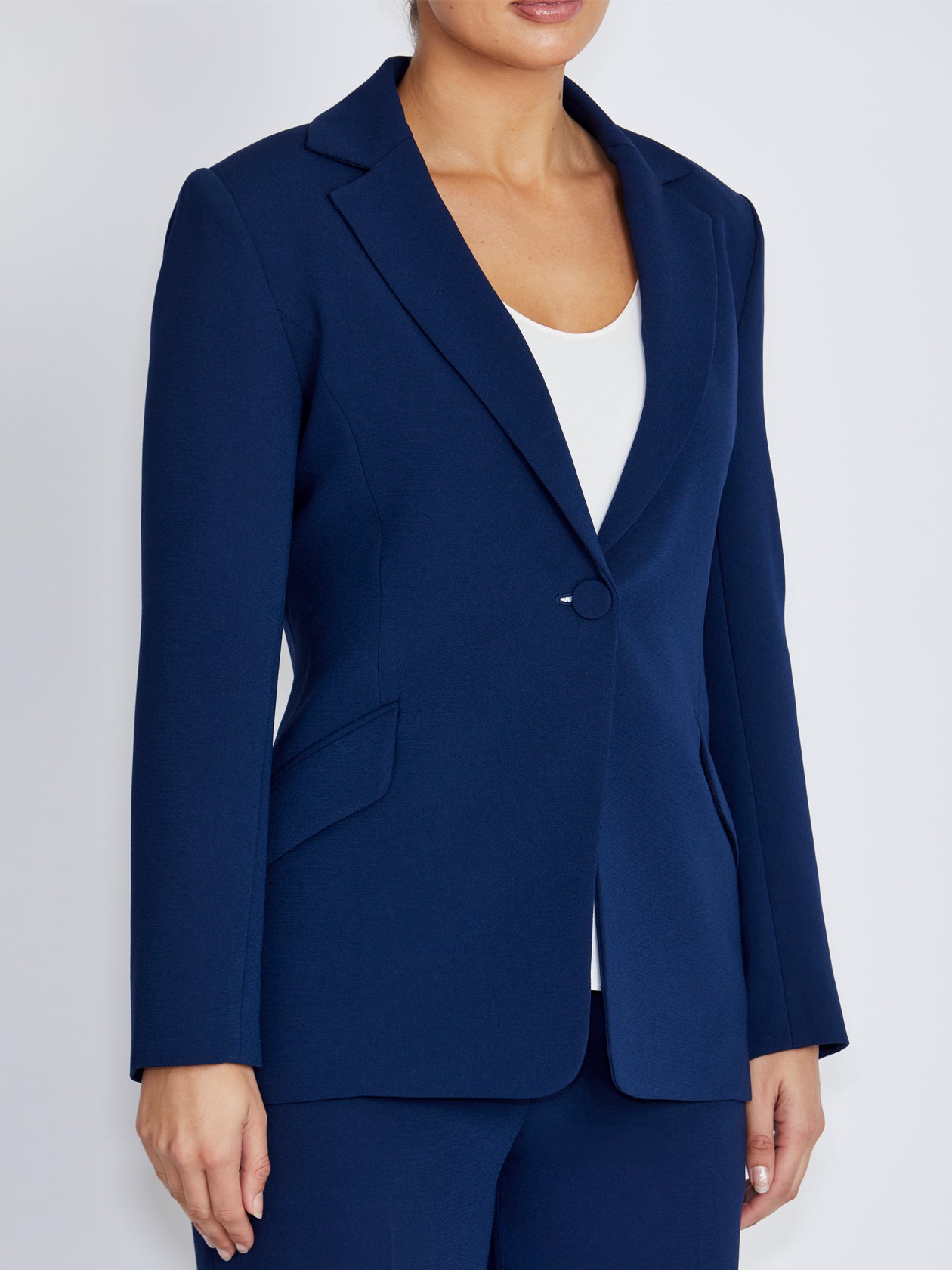 Lola Navy Crepe Jacket