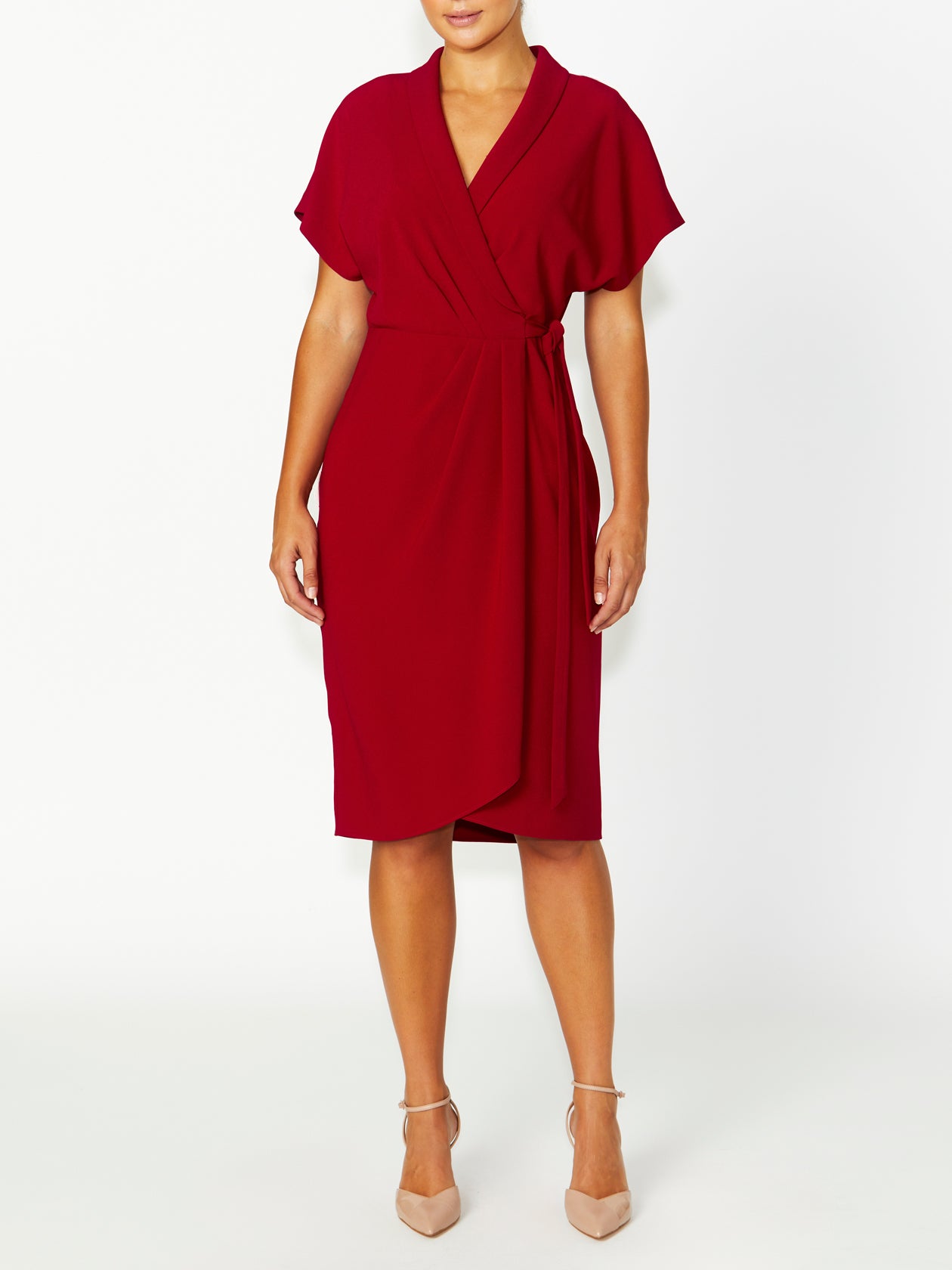 Daya Crepe Stylish Wrap Skirt Dress